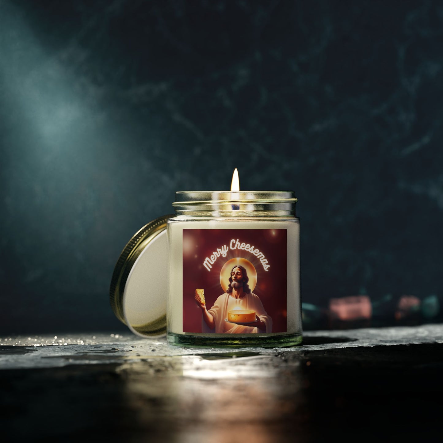 Merry Cheesemas Candle – Funny Holiday Candle for Cheese Lovers