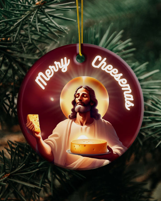 Merry Cheesemas – Funny Cheese Lover’s Christmas Ornament